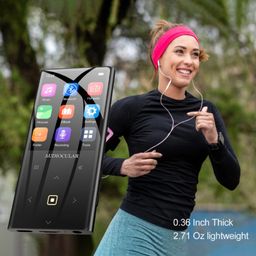 concept kart AUDIOCULAR M21 16GB Portable Mp3 Music Player with Bluetooth, 2.4” LCD Touch Screen, Video Playback, Built-in Speaker, Voice Recording Function Mini HiFi Player, Ideal for Travelling (16GB - Black) image 3