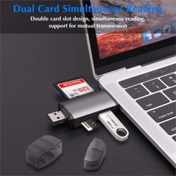 E Royal Shop® USB 3.0 All in one with OTG, SD Card Reader, Type C, Micro USB for Memory Card, Portable Reader, Compatible with TF, SD, Micro SD, SDHC, SDXC, MMC, RS-MMC, Micro SDXC - 1 Year Warranty image 4