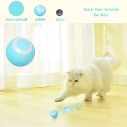 qpets Qpets® Cat Toy Ball Cat Chasing Toy, Smart LED 360° Rotating Cat Ball, Interactive Cat Toys Rechargeable Rotating Ball, Cat Chasing Toy Automatic Rotating Cat Ball Smart Obstacle Avoiding Toy for Cat image 3