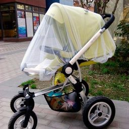 snowie soft SNOWIE SOFT® Mosquito Net for Baby Carriage Stroller Pram, Carriers, Car Seats, Cradles Perfect Insect Shield for Babies 0-3 Year Elastic Net for Easy Attachment Net for Stroller White image 2