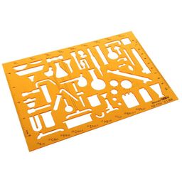 BAZPUR MART® Plastic Drawing Tools Multipurpose Mathematics Template Ruler 209x141mm image 4