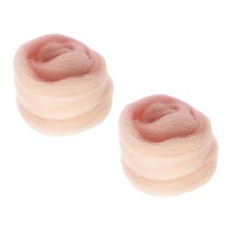 CALANDIS™ 2 Pcs Handmade Soft Wool Roving Material for Needle Felting Craft DIY 10g | Roving Wool & Fibers | Spinning & Felting | Needlecrafts & Yarn image 4