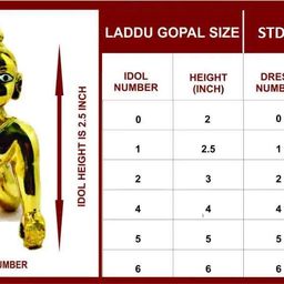 ESPLANADE Ladoo Gopal Poshak |Dress | Bhagwaan Ki Poshaak | Dev Vastra - (Set of 6) - for Size 0 (Small/Medium Size) Laddu Gopal Idols (0) image 4