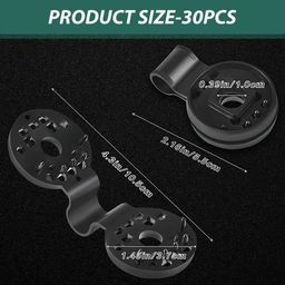 30pcs Clip for Fixing Net Cover In Place, Plastic Universal Clip for Fixing Sunshade, Bird Netting, Shade Net Cover for Gardening and Agriculture image 2