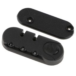 Kawn Secure Luggage 3 Digit Combination Lock Suitcase Bag Code Lock Padlock - Portable and Lightweight - DS-004A Black image 1