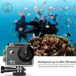 Drumstone 𝟏𝟐 𝐘𝐞𝐚𝐫𝐬 𝐑𝐞𝐩𝐥𝐚𝐜𝐞𝐦𝐞𝐧𝐭 𝐰𝐚𝐫𝐫𝐚𝐧𝐭𝐲 4K Action Camera with Dual Touch Screens – WiFi, 170° Wide-Angle Lens, Waterproof to 30M, Remote Control, Perfect for Vlogging image 2