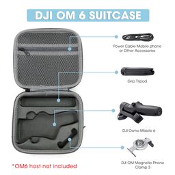 ZORBES Storage Nylon Bag for DJI Osmo Mobile 6 - Hard Shell Portable Carrying Case With Shoulder Belt, Accessories Travel Case (Grey, Not Included DJI Osmo Mobile 6) image 2