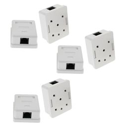 CALANDIS™ 6Piece Cat5e Single Port Surface Mount Outlet Box Face Plate Backbox | Plugs Jacks & Wall Plates | Networking Cables & Adapters | Computer Cables & Connectors image 1