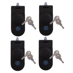 club bollywood The Style Sutra 4pcs Compression Black Flush Mount Push Locks Latch Tool Box Camper Trailer |Motors | Parts & Accessories | Car & Truck Parts |4 Pieces Lock (Each Lock With 2 Keys) image 2