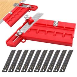 Serplex® Wood Edge Trimmer with 10 Blades, 45-Degree V-Shaped Chamfer Cutter & Edge Trimming Tool for Woodworking, Hand Trimming Tool for Woodworking Projects, Wood Cutting Tools image 1