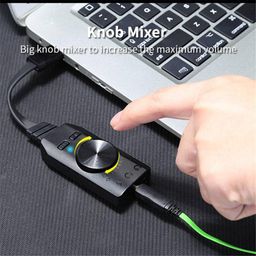 MERISHOPP®Sound Card Virtual 7.1-Channel USB External Audio Stereo Converter 3.5mm|Computers/Tablets & Networking | Sound Cards (External)|1x Sound Card image 3