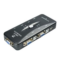 Tobo 4-Port KVM Switch USB 2.0 Compatible with Computer Sharing Video Mouse Keyboard Monitor.-TD-577H. image 1