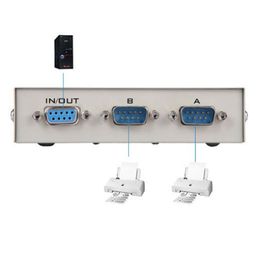 saz dekor DB 9 Pin Male Female Connector Serial 2 Port RS232 Data Sharing Switch image 2