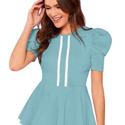 S.K.C Solid Puff Sleeves Top-image-71