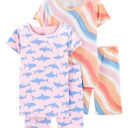 Carter's 4-Piece Shark 100% Snug Fit Cotton PJs - Multicolour-image-46