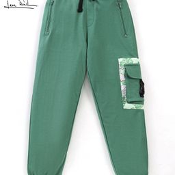 Arias Consciously Sourced 100% Cotton Stretch Looper Knit Jogger with Contrast Detailing - Green-picture-15