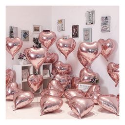 AMFIN Foil Balloons  Heart Shape Peach - Pack of 20-picture-36