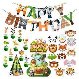 Zyozi Jungle Safari Happy Birthday Decorations Multicolor -  Pack of 26-image-62