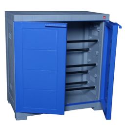 Cello Novelty Compact Plastic Shoe Rack  Shelves Grey and Blue-image-72