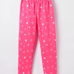 Tango Single Jersey Knit Full Length Lounge Pant with Star Print - Dark Pink-image-29