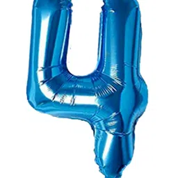 Decor Mantra 16 inch 4 number foil balloon perfect for birthday decoration and special occasions - Blue - Pack of 1-picture-39