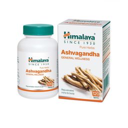 Himalaya Ashvagandha General Wellness Tablets Rejuvenates Mind & Body - 120 No-36