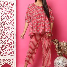 TAG 7 Women Floral Printed Pure Cotton Night suit-image-106