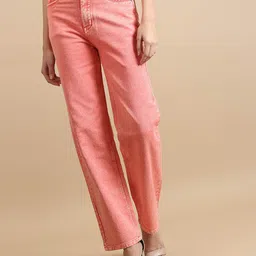 Crazeis Women Comfort Straight Fit High-Rise Light Fade Stretchable Jeans-picture-5