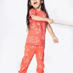 Reedoo Kids Bio Finish Conversational Printed Round Neck Cotton T-shirt-image-44