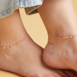 Zavya 92.5 Sterling Silver Radiant CZ Whispers Pair of Anklet for Women-image-62