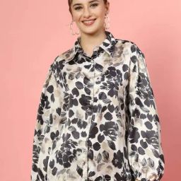 Melon By plusS Beige & Black Printed Shirt-image-68