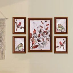 Art Street Printed Brown Engineered Wood Photo Frames (Set of 5)-picture-4