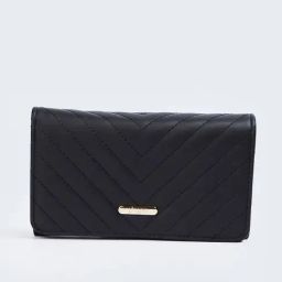 Ginger by Lifestyle Black Textured Sling Handbag-image-29