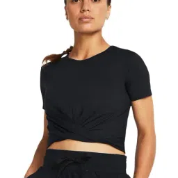 Under Armour Black Plain Crop T-Shirt-picture-27