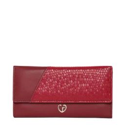 Caprese Pernille Red Faux Leather Textured Tri-Fold Wallet-picture-36