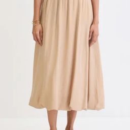 FEMMELLA Beige Regular Fit Solid Skirt-image-18