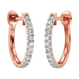 Joyalukkas 18k (750) Purity Rose Gold Gleaming Diamond Earring-image-100