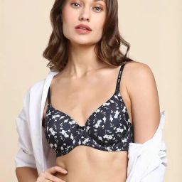 Van Heusen Black Regular Fit Floral Print Bra-picture-6