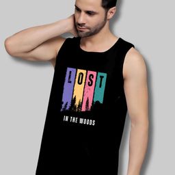UpClothing Printed Cotton Innerwear Gym Vest UC-PV-BL|LOST-S-image-31
