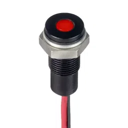 RS PRO Red Panel Mount Indicator 10.8-13.2V DC, Mounting Hole Size 6 mm, Termination Type Lead Wires, IP Rating IP67, Model No 1713822-2