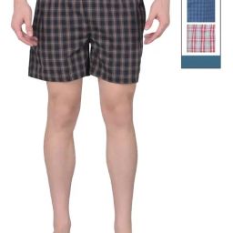 Force NXT Multicolored Cotton Regular Fit Checks Boxers - Pack Of 3-picture-28