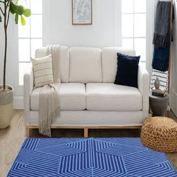 MODEFE Blue Abstract Anti-Skid Loop Pile Nylon Carpet-image-9