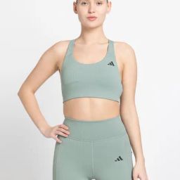 ADIDAS Women's Green PWI RIB MS Sports Bra-picture-32