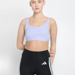 ADIDAS Women's Purple ALL ME ESS MS Sports Bra-picture-17