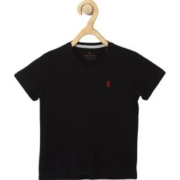Red Tape Kids Black Cotton T-Shirt-image-48
