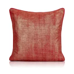 Home4U Jemma Red & Gold Linen Cushion Cover - Set of 1-image-28