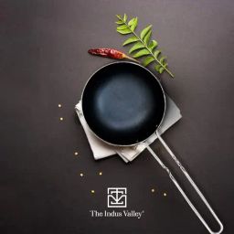 The Indus Valley Pre Seasoned Black Iron Tadka Pan - Set of 1-image-35