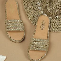 Tao Paris Women's Milan Gold Casual Sandals-image-92