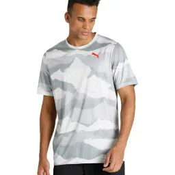 Puma Grey Round Neck T-Shirt-image-13