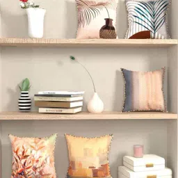 Bianca Suzane Beige & Brown Microfibre Cushion Cover - Set of 5-15